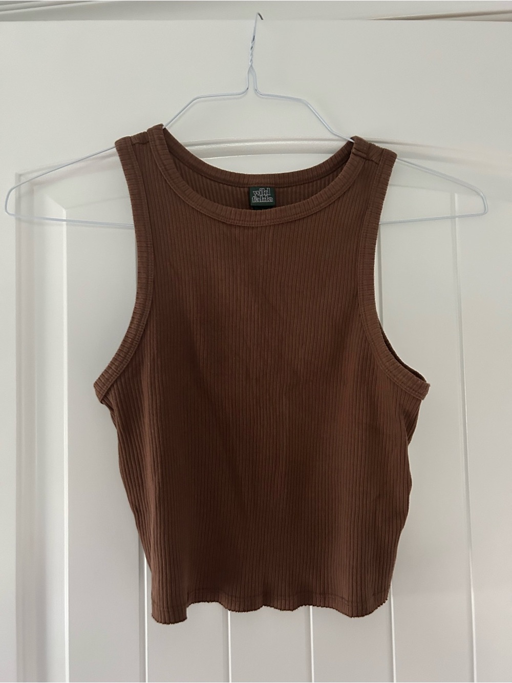 wild fable Brown Ribbed Tank Top